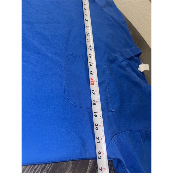 Dickies MENS Scrub Top Size‎ M-blue  V-Neck-Chest 22"/L 24 - Picture 4 of 4